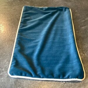 Btyrle dark blue cream light blue 12” x 20” pillow cover